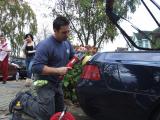 Porsche paint being polished